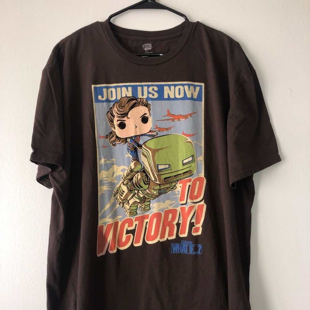 Marvel Join Us Now to Victory! 2XL Brown T-shirt